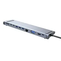 1 में 12 प्रकार सी दोहरी प्रदर्शन यूएसबी सी हब प्रकार USB-C 3.0 12 पोर्ट डॉकिंग स्टेशन मैकबुक के लिए Displayport प्रो