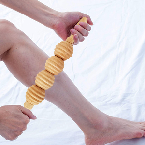 2025年特別デザイン木製セラピーローラー高品質木製マッサージローラー家庭用マニュアルアンチセルライトマッサージャー - Product Image 2