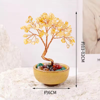 Honor of Crystal Fengshui Healing Elegante adorno de árbol de cristal Crystal Money Tree Lucky Tree para Decoración