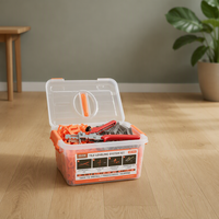 Kit de nivellement de carreaux 0.5-1mm-1.5mm-2mm-3mm-4mm-5mm, 100 clips, 50 cales, pince, Manuel FR/EN, espaceur de carreaux complet pour salle de bain et escalier