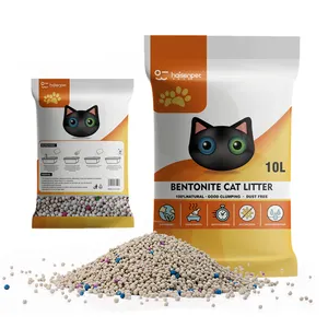 BSCI Bentonite Cát Nhà Máy 4Kg Tích Tụ Mạnh Khử Mùi Bóng Hình Dạng Arena Para Gatos Bentoanita Cát Cho Mèo