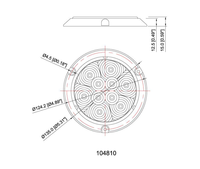 Feu arrière LED rond de 4 pouces à montage en surface, STOP/FEU ARRIÈRE/CLIGNOTANT pour camion et remorque, conforme aux normes SAE/DOT/FMVSS108