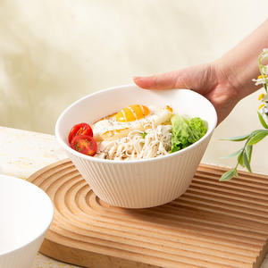 Tazón de cerámica blanca Chaozhou para ramen Dw1043y 7, color sólido, resistente a altas temperaturas, para uso doméstico, hotelero, para café y té. - Product Image 2