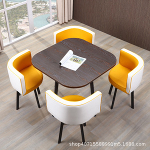 Ensemble de table à manger de luxe en métal doré pour restaurant avec 4 chaises, extensible, pour la maison et l'école - Product Image 6