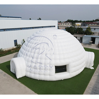 Dôme gonflable commercial de 18 m, tente igloo en PVC blanc 0,55 mm, garantie KARRY de 3 ans, capacité de 300-500 kg, structure de dôme gonflable, château