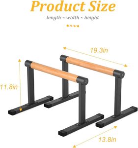 Parallettes Plegables de Madera Personalizadas para Ejercicios en Casa, Barra de <span class=keywords><strong>Calistenia</strong></span> Ajustable y Plegable - Product Image 4