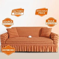 Housse de canapé extensible confortable avec bords élastiques, couverture intégrale, douce, résistante aux poils d'animaux, lavable, antidérapante, décoration de salon