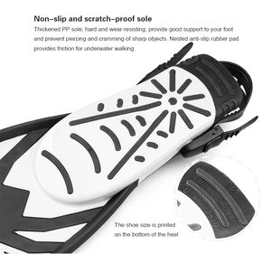 Aloma PVC Correa ajustable Goma Aletas <span class=keywords><strong>DE</strong></span> BUCEO Impermeable Flotante Swim Diver Aletas para adultos - Product Image 4