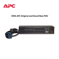 APC PDU AP7922B 2U Rack C13 PDU avec commutateur 32A pour serveur 230V PDU C19 Rack C13 Disjoncteur et distribution de rack en plastique métallique
