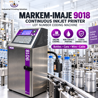 Mesin Kode Tanggal Nomor Lot Printer Inkjet Kontinu Markem-Imaje 9018 untuk Botol, Kaleng, Plastik, Kaca, Logam, Makanan, dan Minuman
