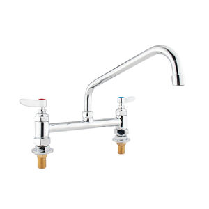 Robinet de cuisine en laiton certifié LEED, écologique, mitigeur à double trou, robinet de lavabo - Product Image 1