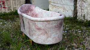 Baignoire autoportante élégante en marbre rose, baignoire en pierre naturelle pour salle <span class=keywords><strong>de</strong></span> <span class=keywords><strong>bain</strong></span> haut <span class=keywords><strong>de</strong></span> gamme - Product Image 2