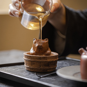 โมเดลคาปิบาราดินเผาสีม่วง ของเล่นตั้งโชว์น่ารัก สไตล์กังฟู ของตกแต่งน่ารัก งานฝีมือ DIY สำหรับเป็นของขวัญ - Product Image 3