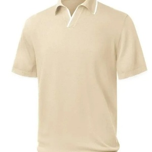 Polo brodé personnalisé en gros, T-shirt de golf uni, Polo homme vierge, Polo color block - Product Image 4