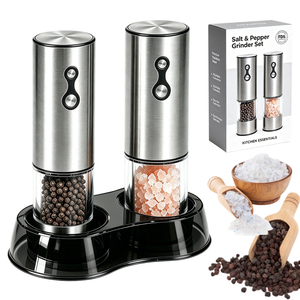 Dual Speed Adjustable Type-C Rechargeable Salt and <b>Pepper</b> Set 95ml Large Capacity for Dining Table Seasoning - Product Image 1