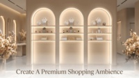 Vitrine de présentation de bijoux sur mesure professionnelle, présentoir d'intérieur haut de gamme pour marque de luxe