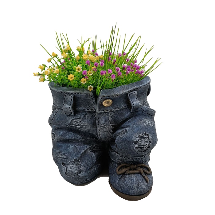 Vasos de flores criativos para jeans Soluções de decoração de