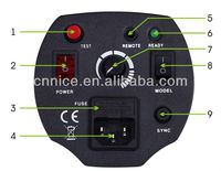 GY-180 180W NiceFoto Mini lampu kilat Studio GN46 peralatan fotografi studio foto