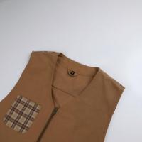 Débardeur en toile sans manches personnalisable pour homme, style patchwork