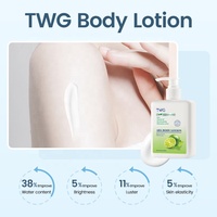 Lotion corporelle éclaircissante TWG RTS à l'huile de coco, vitamine C et nicotinamide pour femmes, hydratante et blanchissante