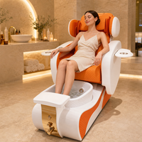 Fauteuil de pédicure électrique commercial, spa pour les pieds, canapé de massage avec revêtement en PVC pour salon de manucure