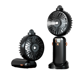 Ventilador de Mano Portátil con Rociador de Agua, Batería de 2500mAh, Plegable, Pantalla LCD, 5 Velocidades, Control por Aplicación, Recargable por USB, Inalámbrico - Product Image 1