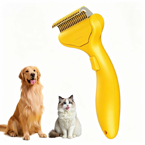 Brosse manuelle en plastique écologique pour animaux de compagnie, pour chats et chiens, éliminateur d'odeurs, design simple et luxueux - Product Image 1