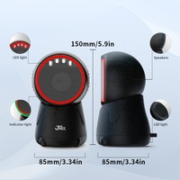 Escáner de Código de Barras 2D JR T55, Ajustable, de Escritorio, con Alerta Sonora, Conexión Plug and Play, CMOS, Manos Libres, Venta al Por Mayor