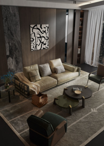 ספה מודולרית מינימליסטית איטלקית מקורית, תצורות בהתאמה אישית, ישרה, פינתית גדולה, מתאימה לסידור הבית שלך - Product Image 6