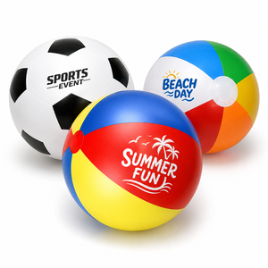 Ballon de plage gonflable promotionnel personnalisé en PVC imprimé – Jouet de loisirs d'extérieur pour l'été - Product Image 1