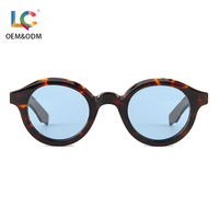 Lunettes de soleil polarisées rondes en acétate polies à la main de haute qualité, série de créateurs, pour boutiques, États-Unis, Europe, Gafas De Sol