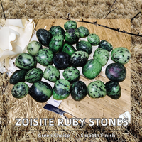 Pierres sculptées en zoïsite rubis naturel polies, écologiques, de 20-30 mm, pour la décoration intérieure (vente en gros)