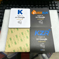 Plaque en acrylique NFC étanche avec code QR pour avis Google, autocollant NFC en acrylique pour INS/MENU, autocollant Google NFC