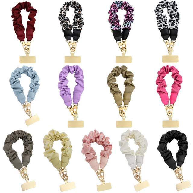 Cell Phone Wrist Strap Scrunchie Phone Lanyard with Tether Tab Anti-Drop Hands-Free Mobile Phone Wrist Strap
