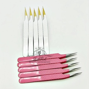 แหนบต่อขนตาปลอมแยกตรงปลายไฟเบอร์ทำจากสเตนเลสสตีลฉลากตามต้องการ - Product Image 3