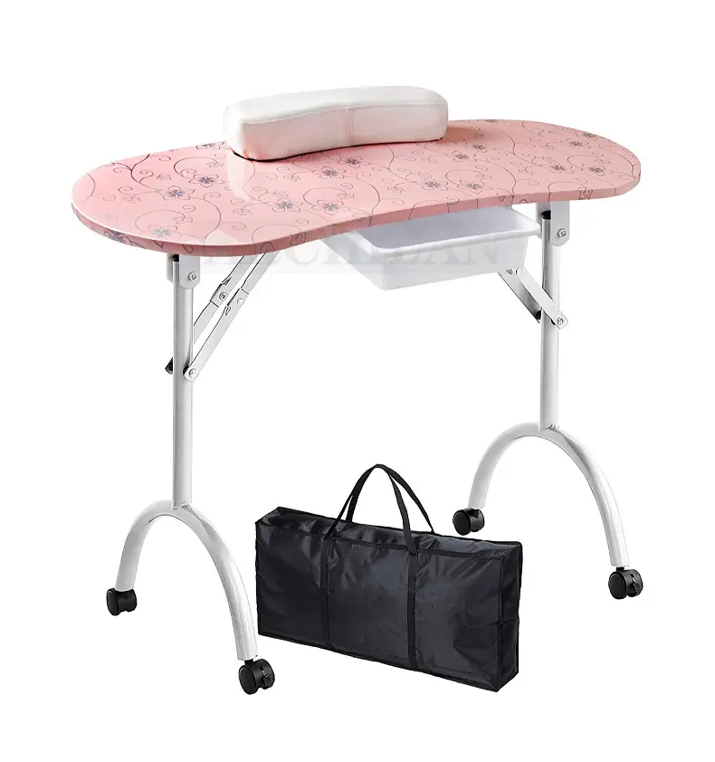 Table de manucure pliante polyvalente pour Salon de beauté OEM