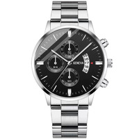 Montre à bracelet en acier pour homme, grand cadran, mouvement à quartz, best-seller transfrontalier, montre d'affaires pour homme