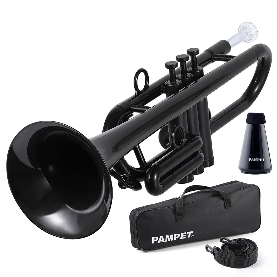 Goede Kwaliteit Abs Trompet C Key Musical Trompet Set Met Plastic Trompet Mute En Draagtas Mondstukken