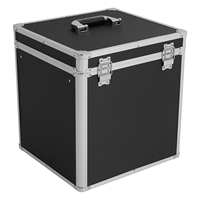 Boîte de rangement pour disques vinyles en aluminium imperméable, capacité de 50 LP, boîte de transport protectrice pour disques vinyles en alliage d'aluminium à coque rigide