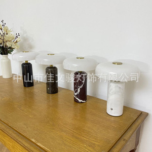 Italian Marble Table Lamp E27 Led 220V Switch Control Simple Design Bedroom Hotel Decor - Product Image 3