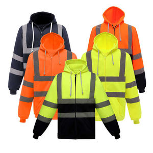 Sweat à capuche de haute qualité pour la course à pied Logo personnalisé sweats à capuche de sécurité réfléchissants à manches longues pour vêtements de sécurité réfléchissants - Product Image 5