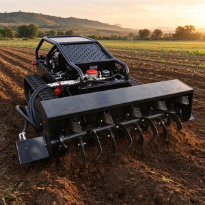 Tondeuse à chenilles télécommandée toutes saisons, multi-outils, avec accessoires souffleur à neige et cultivateur - Product Image 4