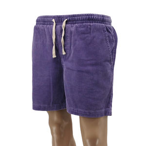 Pantalones cortos de pana personalizables de algodón orgánico ajustados para hombre, pantalones cortos cómodos multicolores respetuosos con el medio ambiente para hombre - Product Image 4