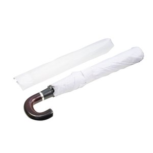 Parapluie blanc à ouverture automatique, pliable en trois sections, léger et protecteur contre la pluie, commande semi-automatique - Product Image 2