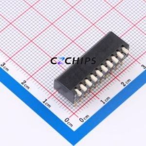 DSPV10LHGET DIP Switch Through hole Component (THT) Switch Piano Key Single Pole Single Throw 10 2.54mm - Product Image 1