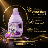 Adoucissant textile en gel à la lavande et à la rose, adoucissant pour le linge, parfum floral, soin des vêtements, liquide, 2 kg