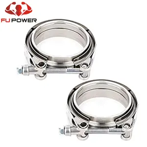 2.5 inch Stainless Steel O-Ring V Band Clamp Flange Kit V-band Intake New