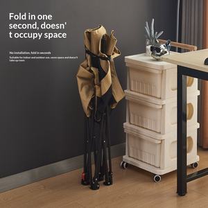 Chaise de pêche pliable portable, respirante, sans installation, avec <span class=keywords><strong>extension</strong></span> repose-pieds, pour la plage, le bureau <span class=keywords><strong>et</strong></span> les loisirs - Product Image 2