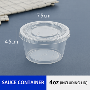 Dipping Sauce Takeaway Packaging <b>Box</b> Disposable Plastic Round Sauce Cup Thickened Seasoning <b>Small</b> <b>Lunch</b> <b>Box</b> Wholesale - Product Image 6