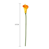 Fleur de calla artificielle haut de gamme, toucher réaliste, 67 cm, en PU, pour la décoration de mariage, de festival, d'hôtel et de restaurant